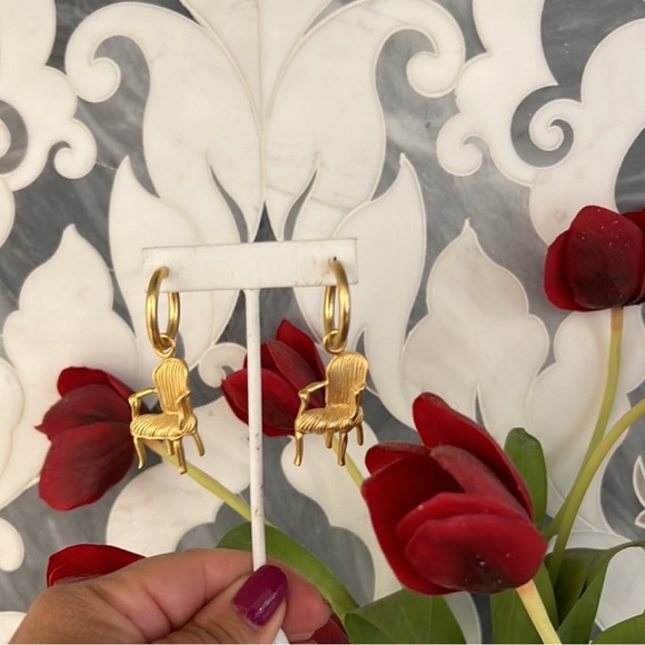 Calling All Interior Designers! Chair Chair On Hoops Earrings-Boutique - Picture 4 of 9